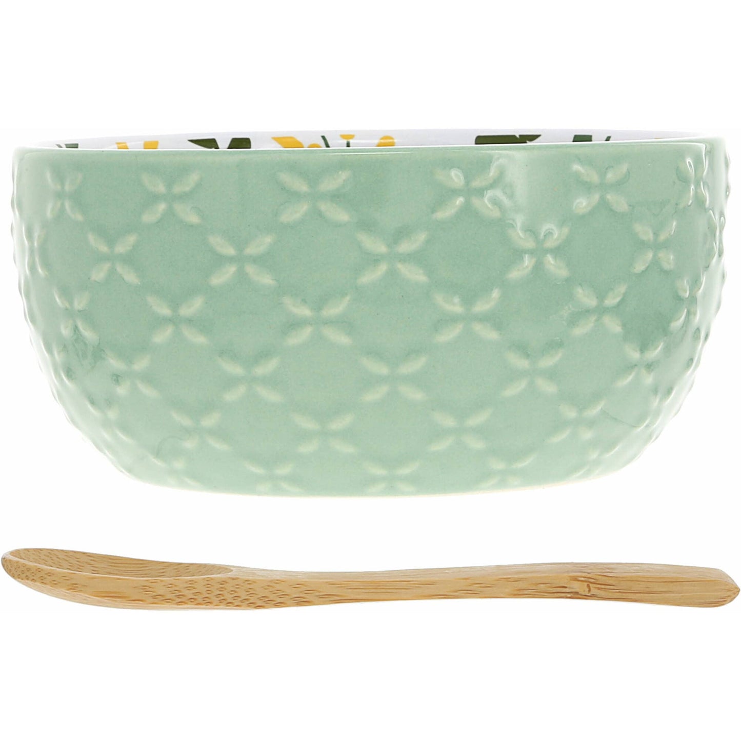 Friends - 4.5" Ceramic Bowl with Bamboo Spoon