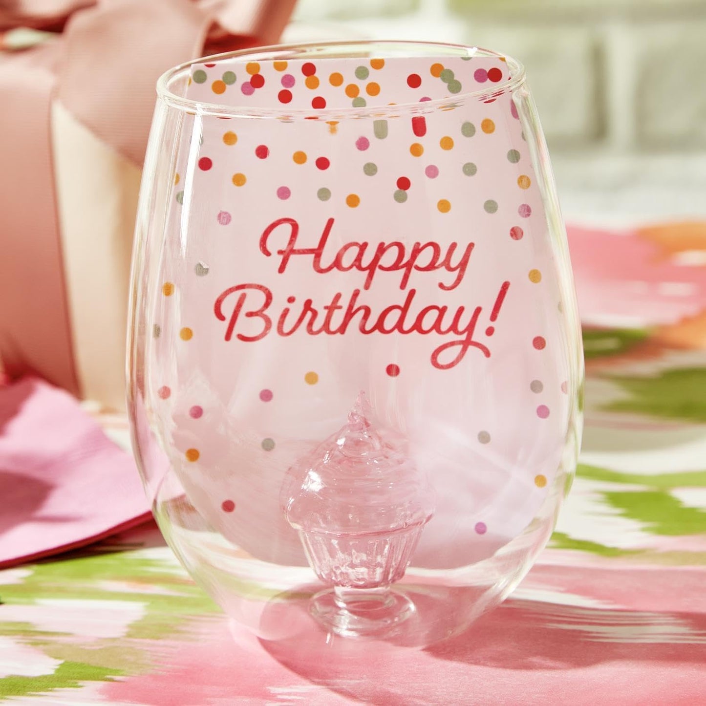 Happy Birthday Wine Glass