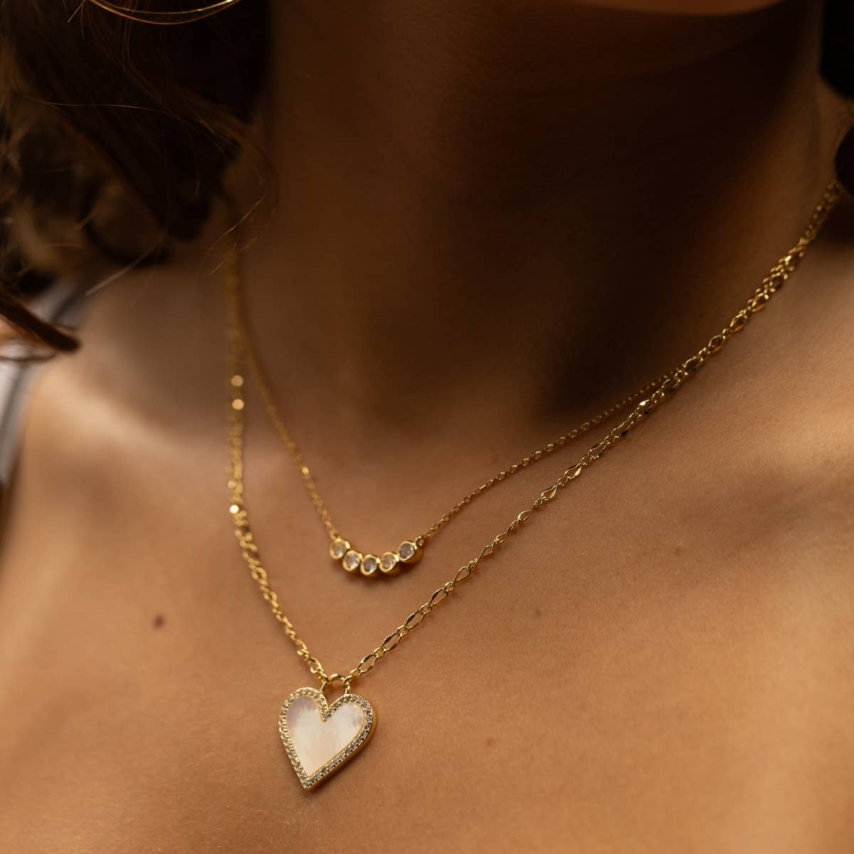 Faux Multi Diamond Necklace