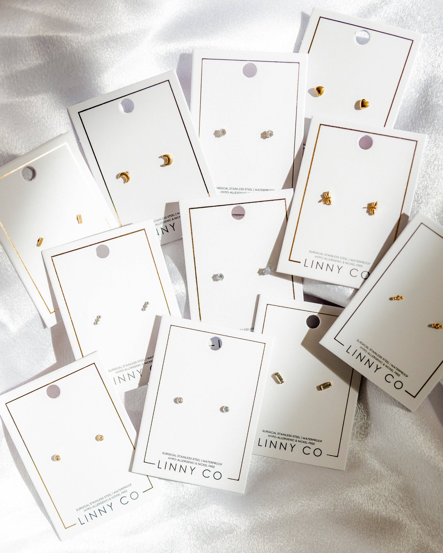 Screwback Stud Earrings - Micro Tally Gold