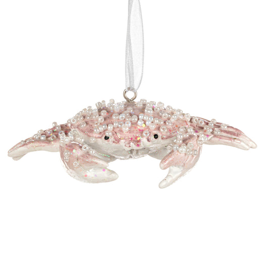 Iridescent Pink Crab Ornament
