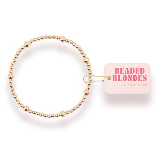 Olive Bracelet in Gold by Beaded Blondes at Luxe & Bow