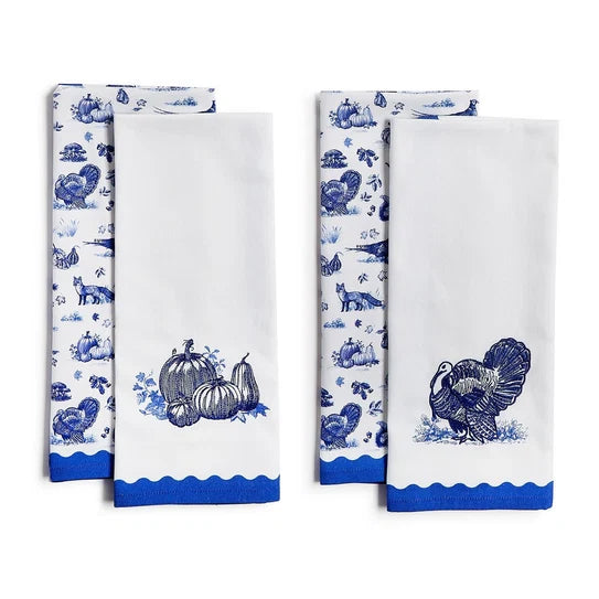 Dish Towel Falling for Blue