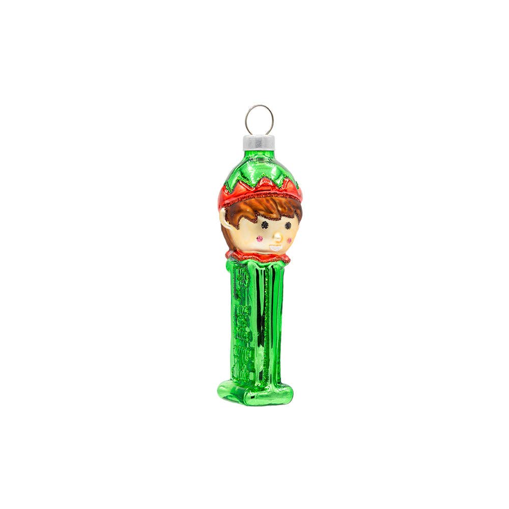 Holiday Glass Ornament – Elf Mini PEZ© Dispenser