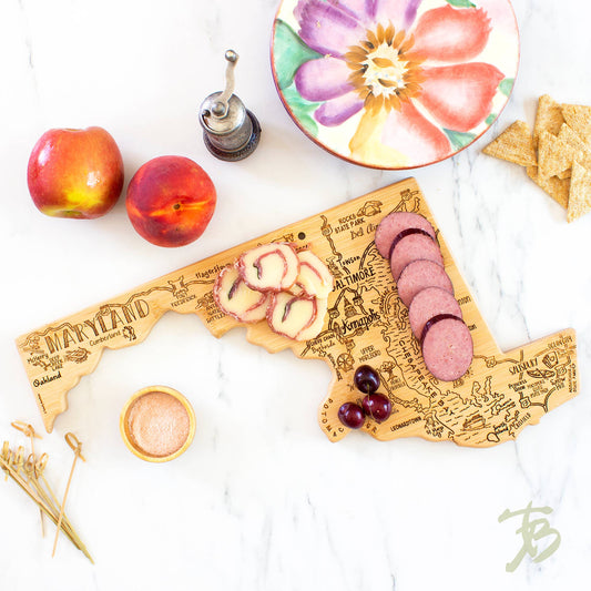 Destination Maryland Cutting Board with Engraved Artwork