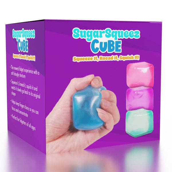 SugarSqueez Cube Squishy Fidget Sugar Stress Ball (1pc) Assorted Colors by Showcase at Luxe & Bow