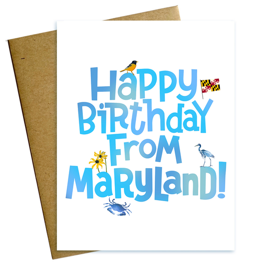 Happy Birthday From Maryland Card