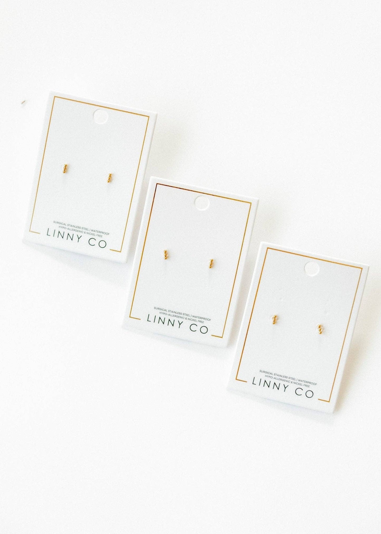 Screwback Stud Earrings - Micro Tally Gold