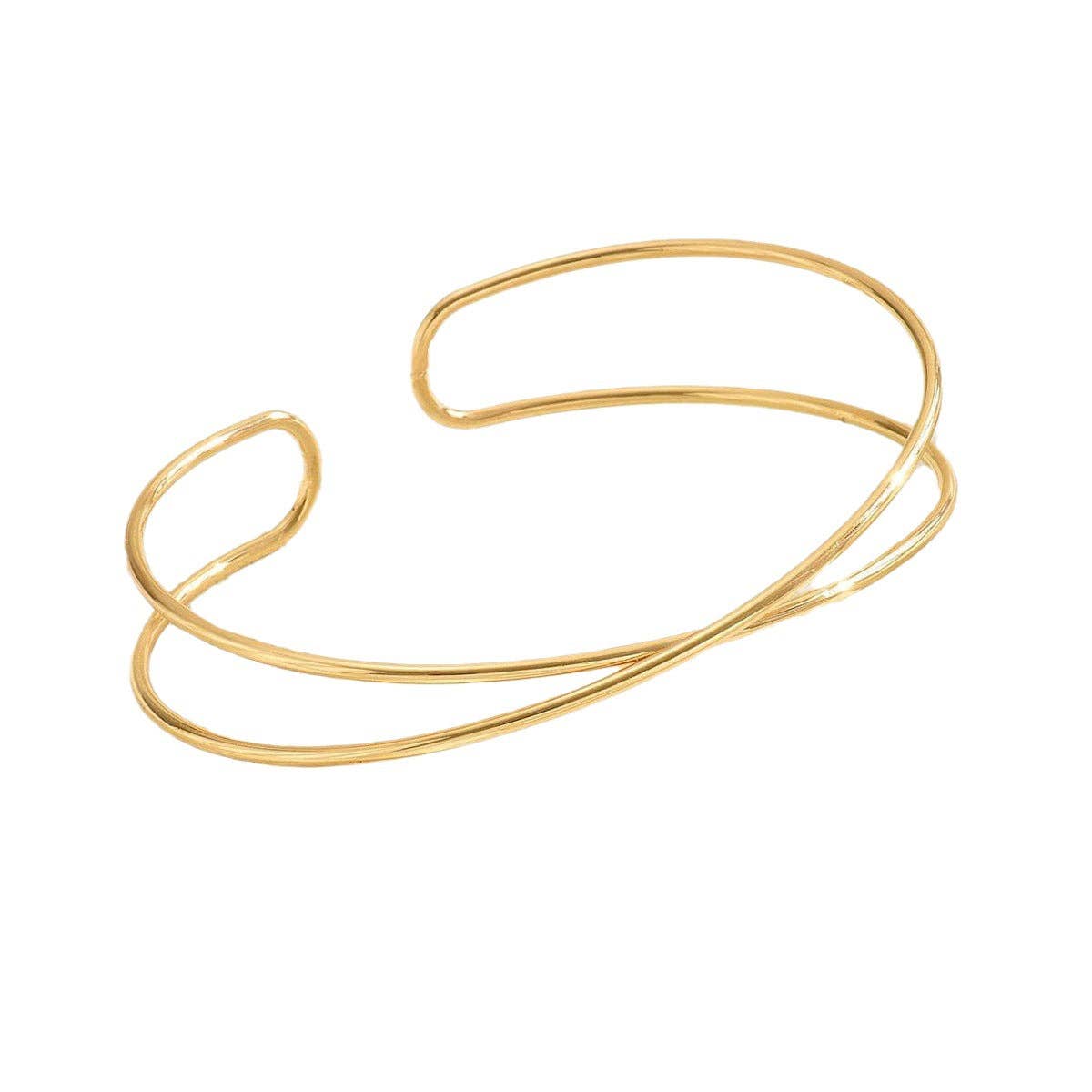 Simple Cross Open Arm Cuff DPJAC13