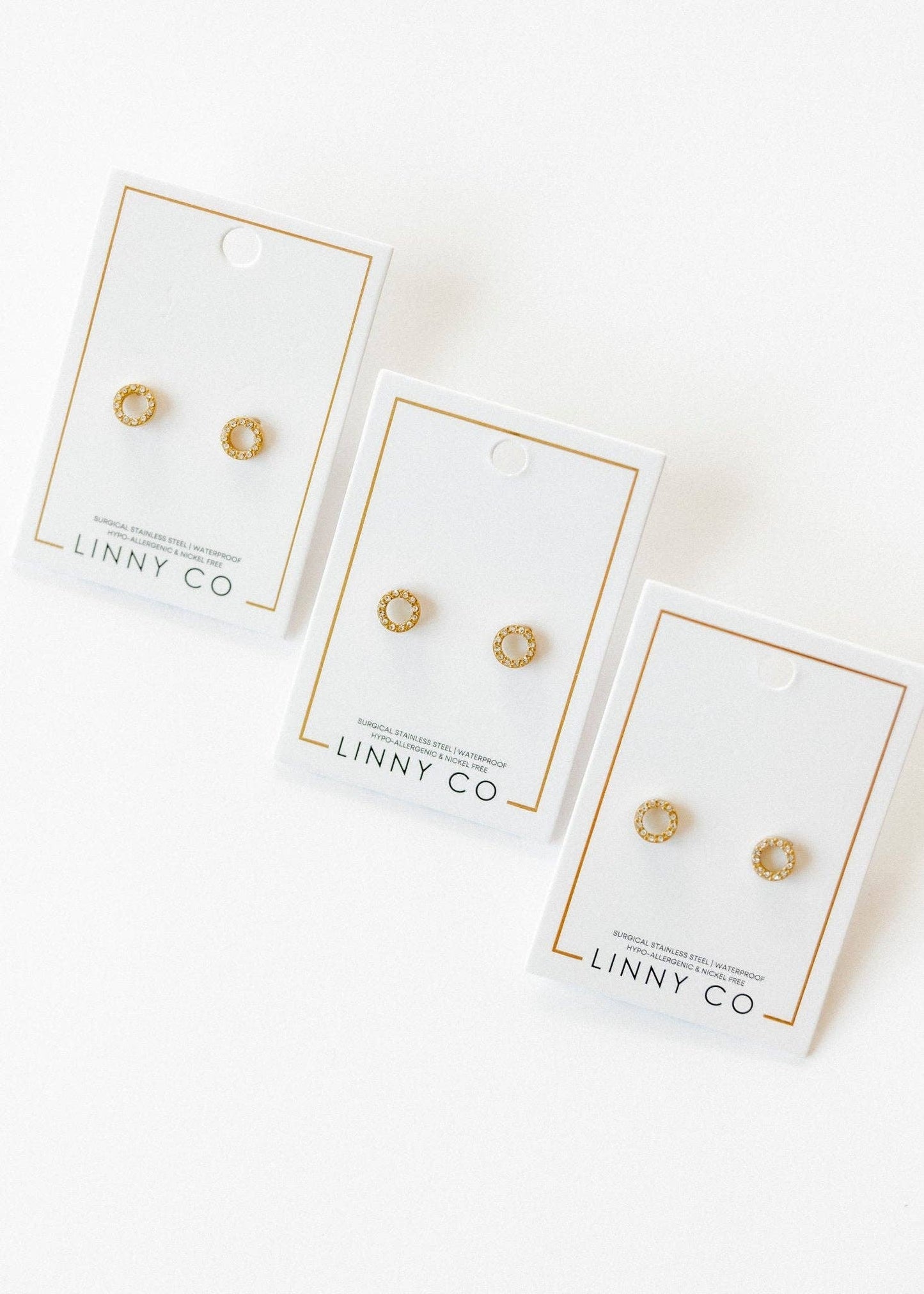 Screwback Stud Earrings - Lainey - Gold