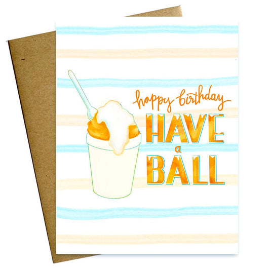 Baltimore Snowball Birthday Card