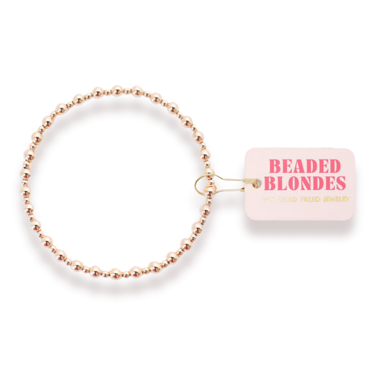 Mini Katy Bracelet in Gold by Beaded Blondes at Luxe & Bow
