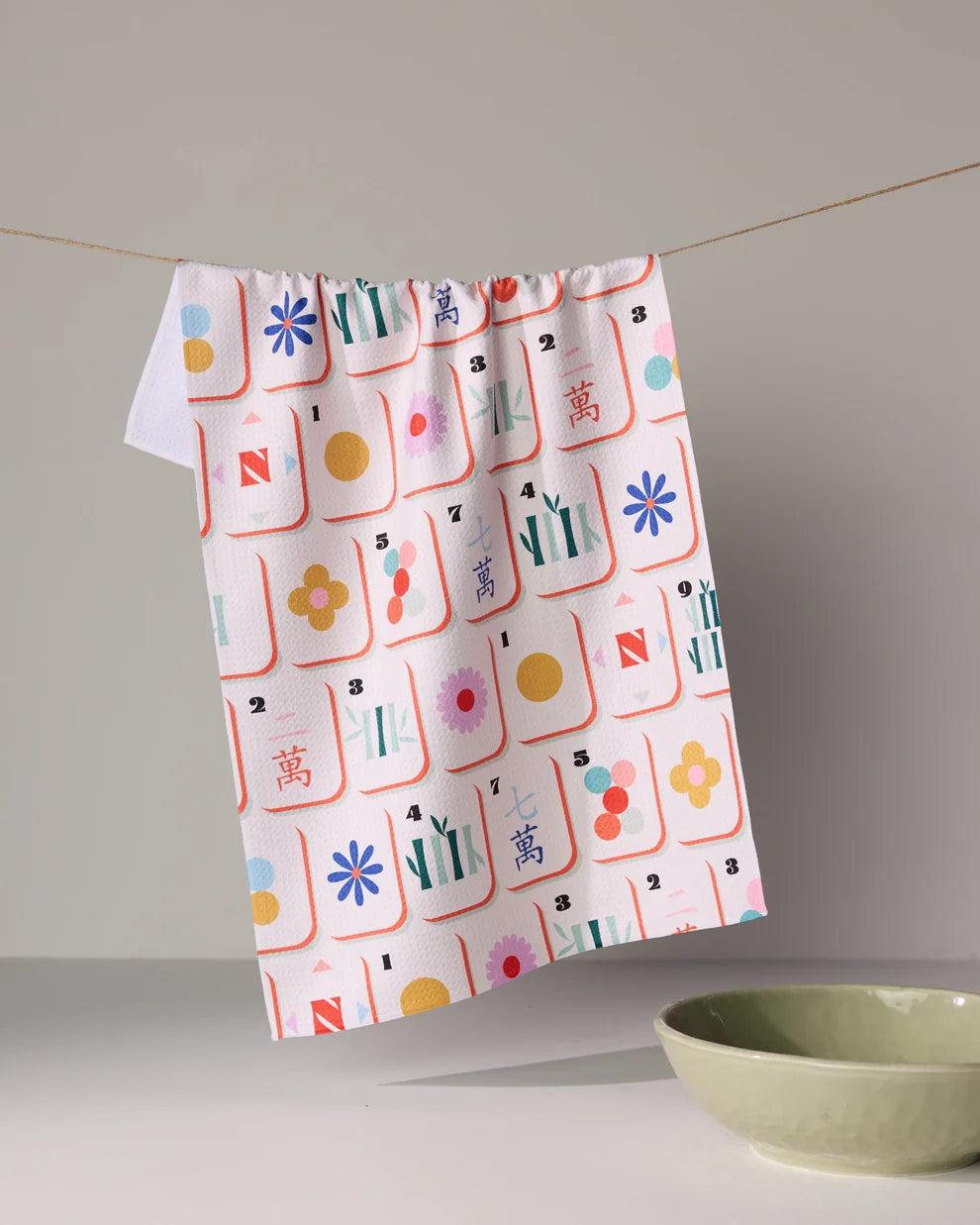 Tile Toss Mahjong Tea Towel