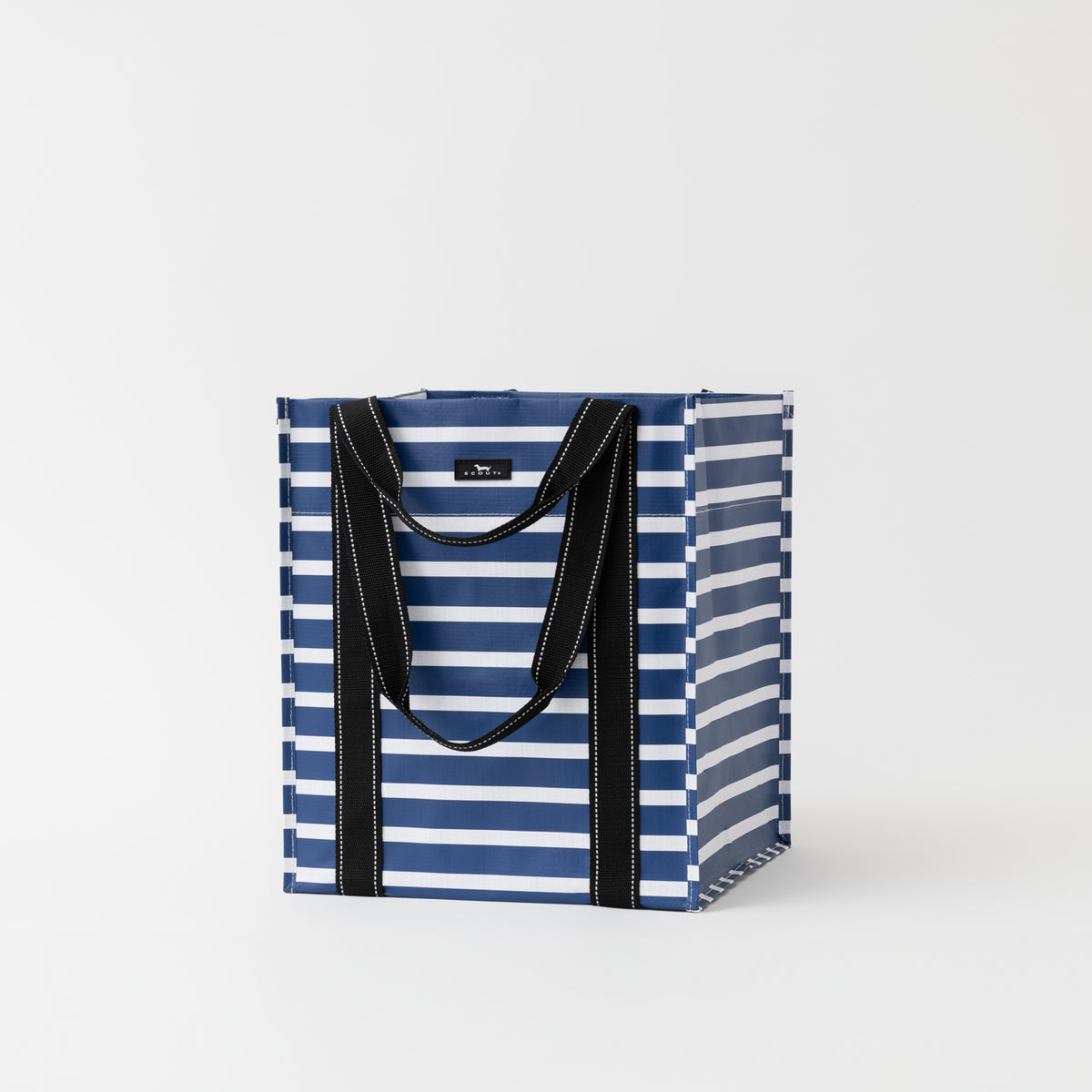 SCOUT Blue and White Stripe Bagette Market Tote