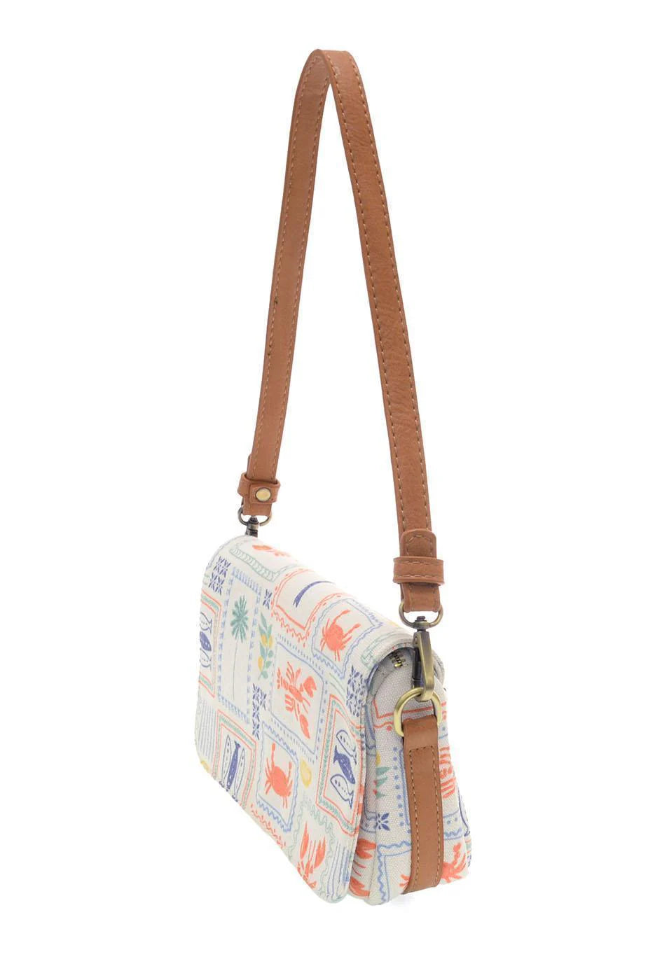Coastal Charm Canvas Mini Flap Crossbody
