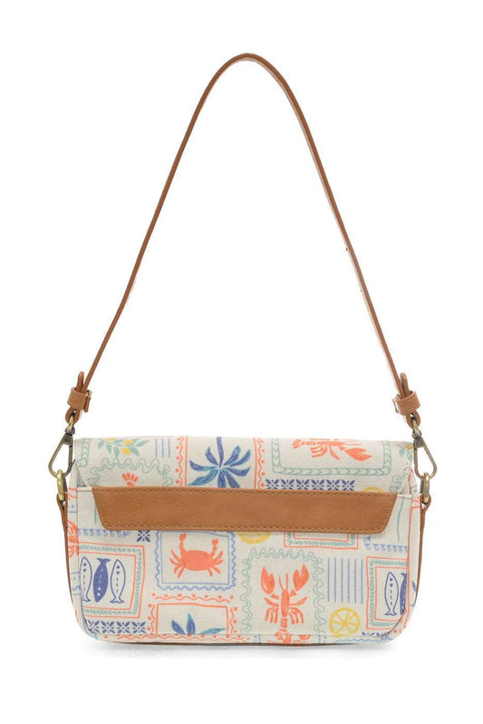 Coastal Charm Canvas Mini Flap Crossbody