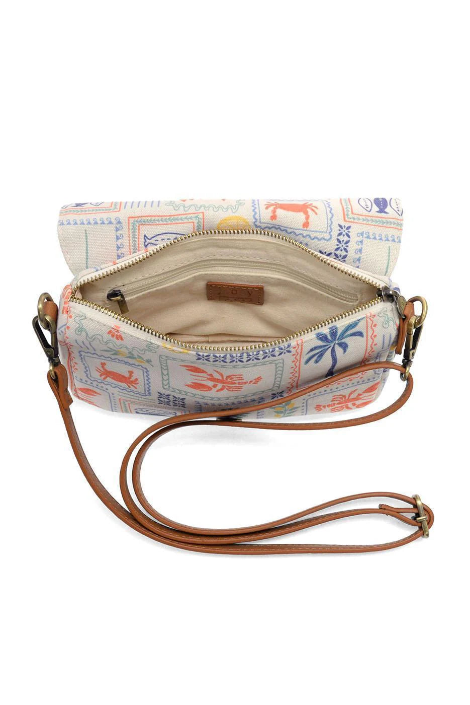 Coastal Charm Canvas Mini Flap Crossbody