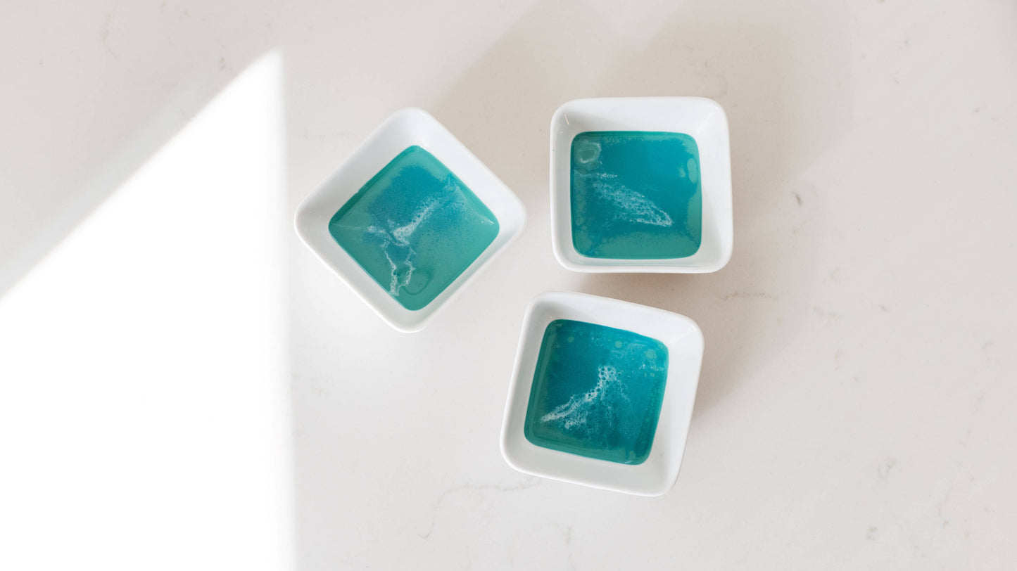 Resin Accented Ceramic Dipping Bowls