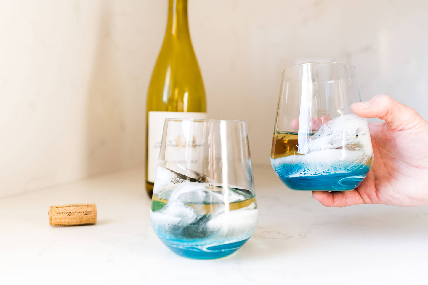Resin Accented Wine and Entertaining Glasses - NO TARIFFS!