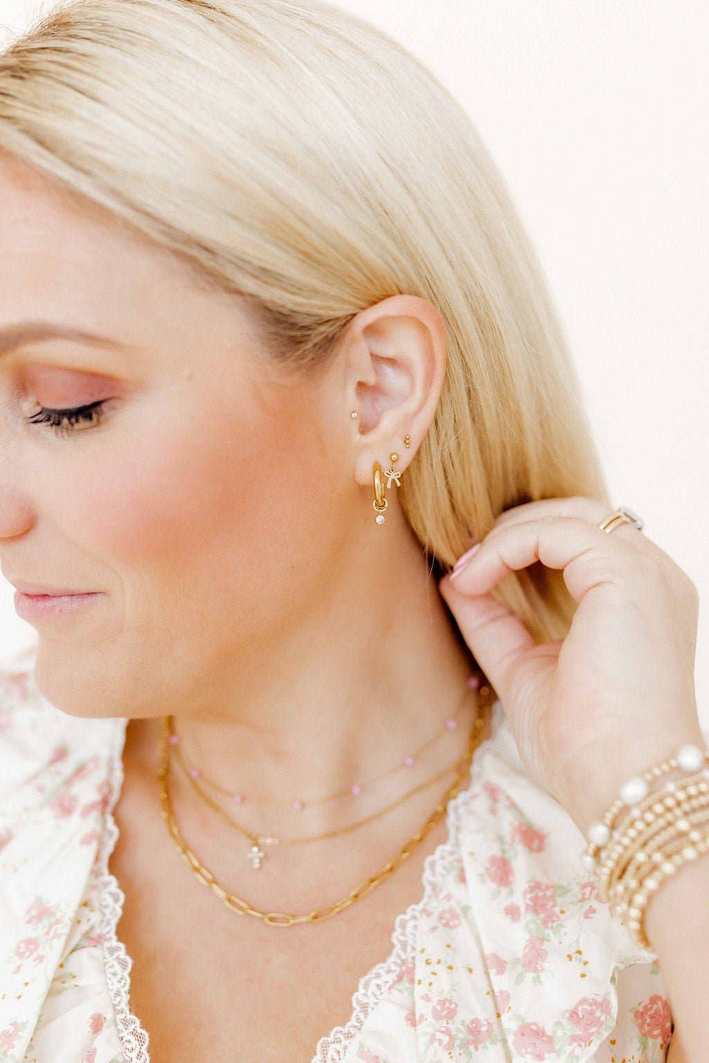 Screwback Stud Earrings - Micro Tally Gold