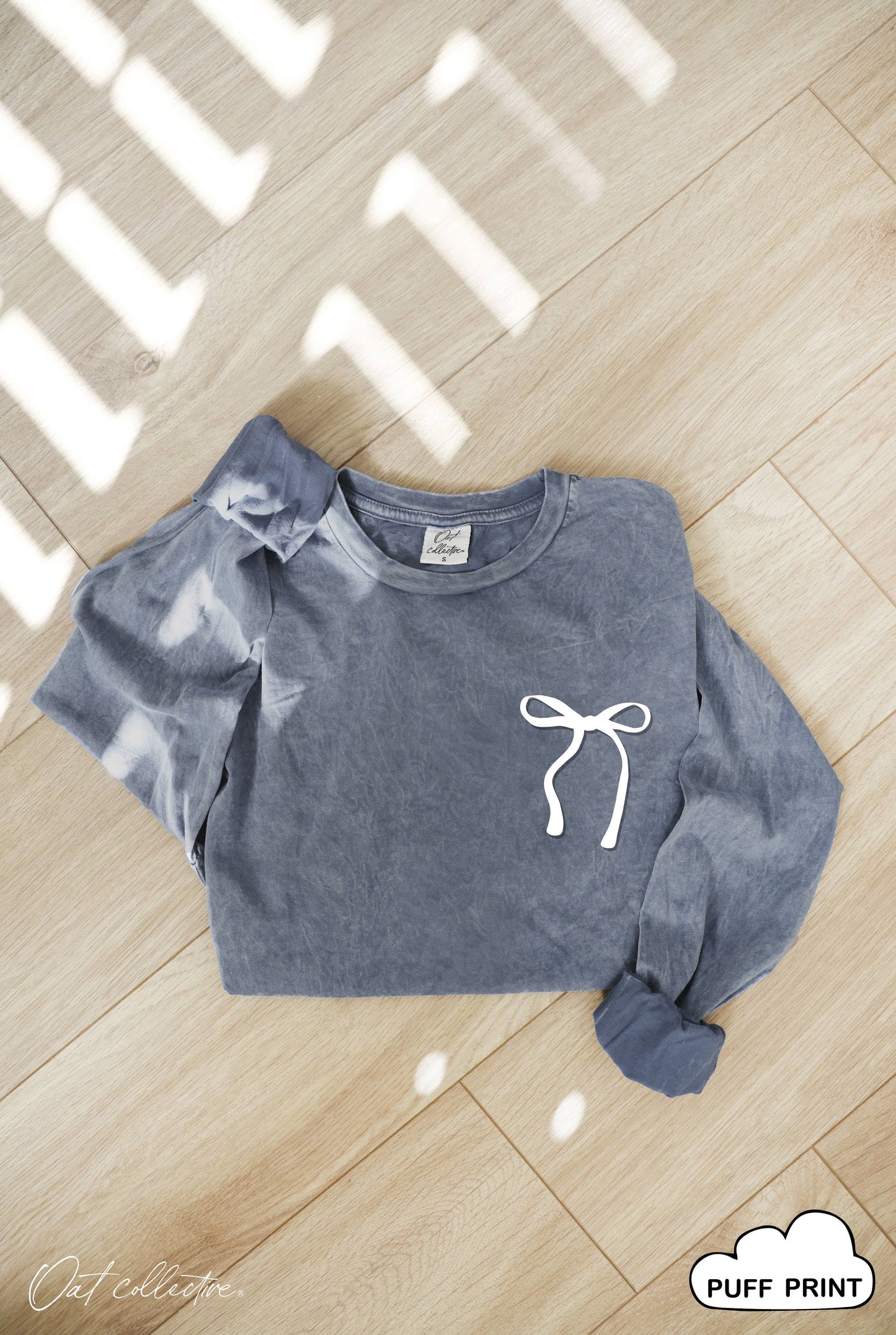 BOW PUFF  Mineral Washed Long Sleeve Graphic