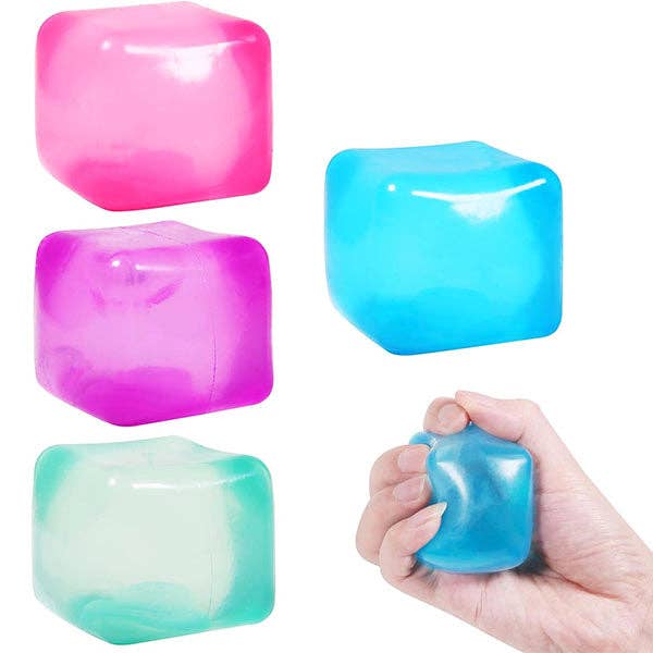 SugarSqueez Cube Squishy Fidget Sugar Stress Ball (1pc) Assorted Colors by Showcase at Luxe & Bow - additional product view 3