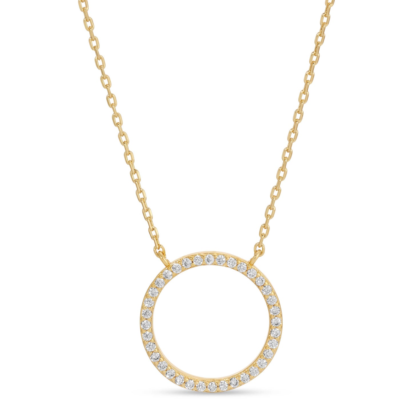 Open Pavé Circle Pendant