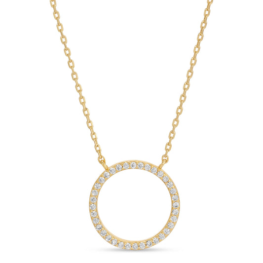 Open Pavé Circle Pendant