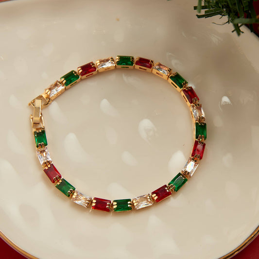 Stella Holiday Baguette Gemstone Tennis Bracelet