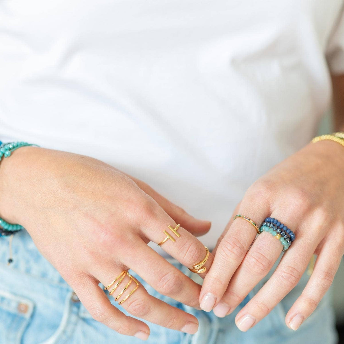 Stretch Crystal Rings - Assorted