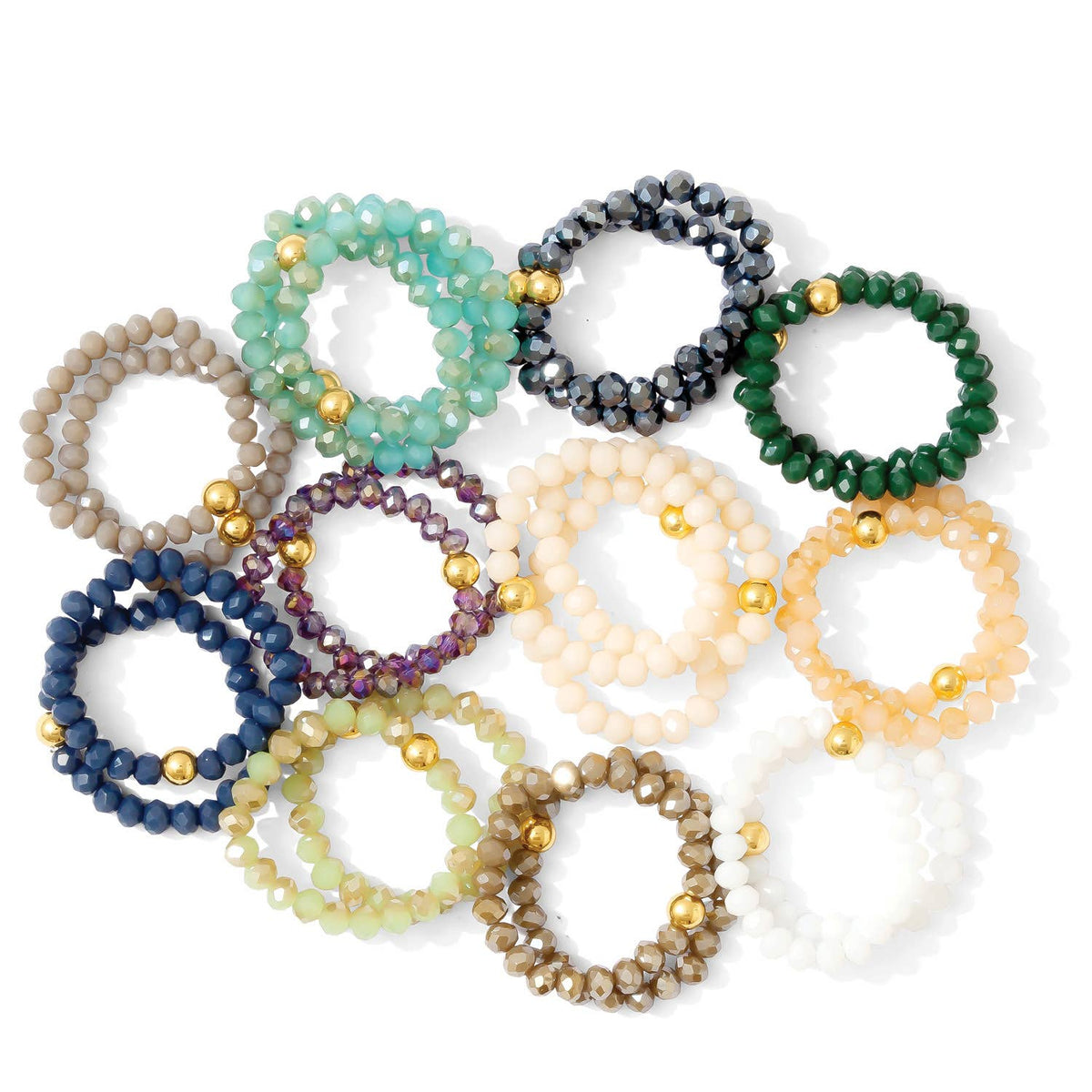 Stretch Crystal Rings - Assorted