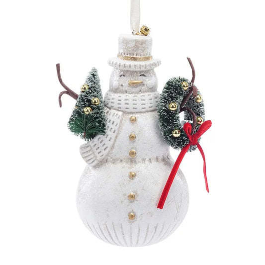 Snowman Paper Pulp Ornament