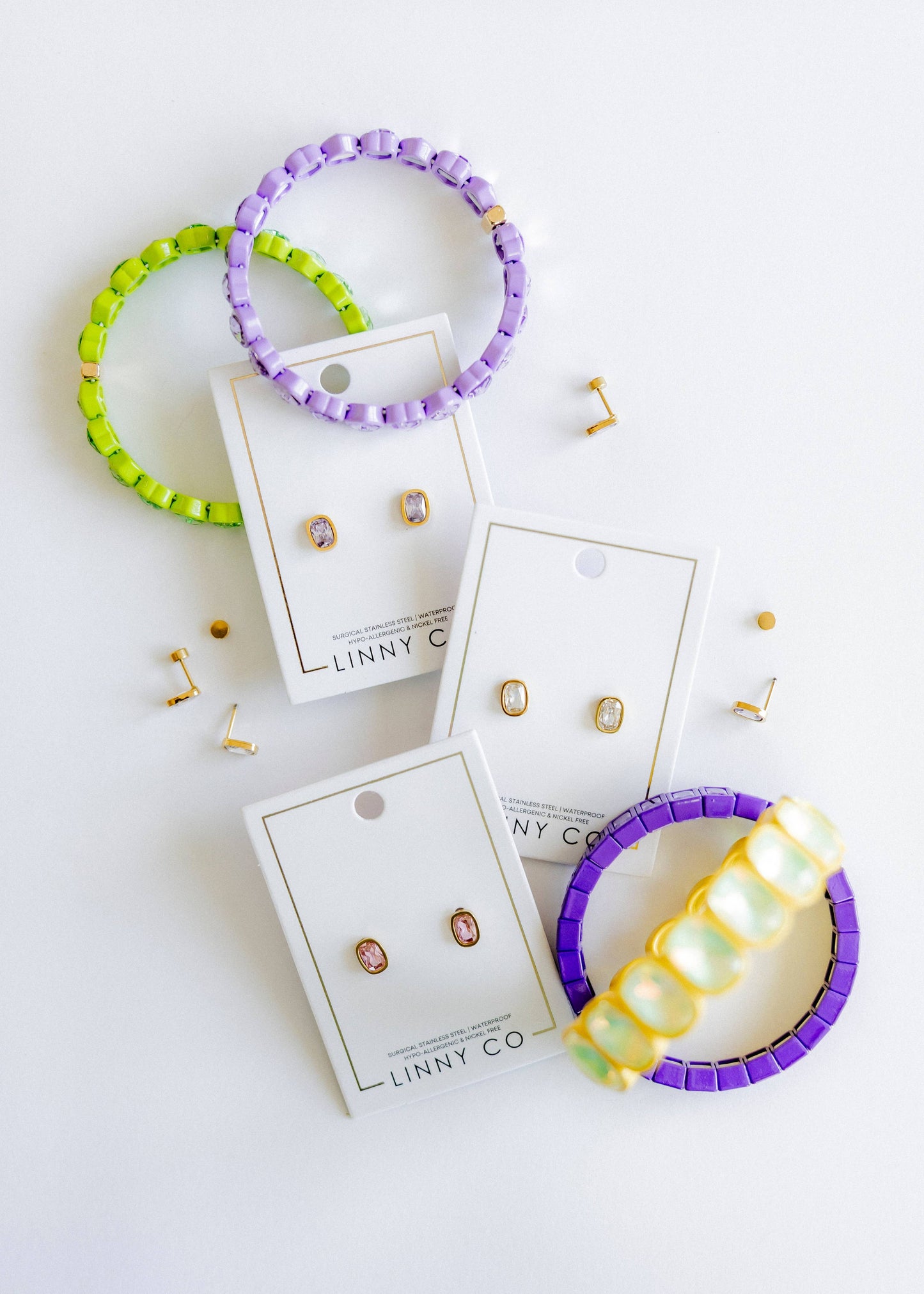 Screwback Stud Earrings - Kay Lavender