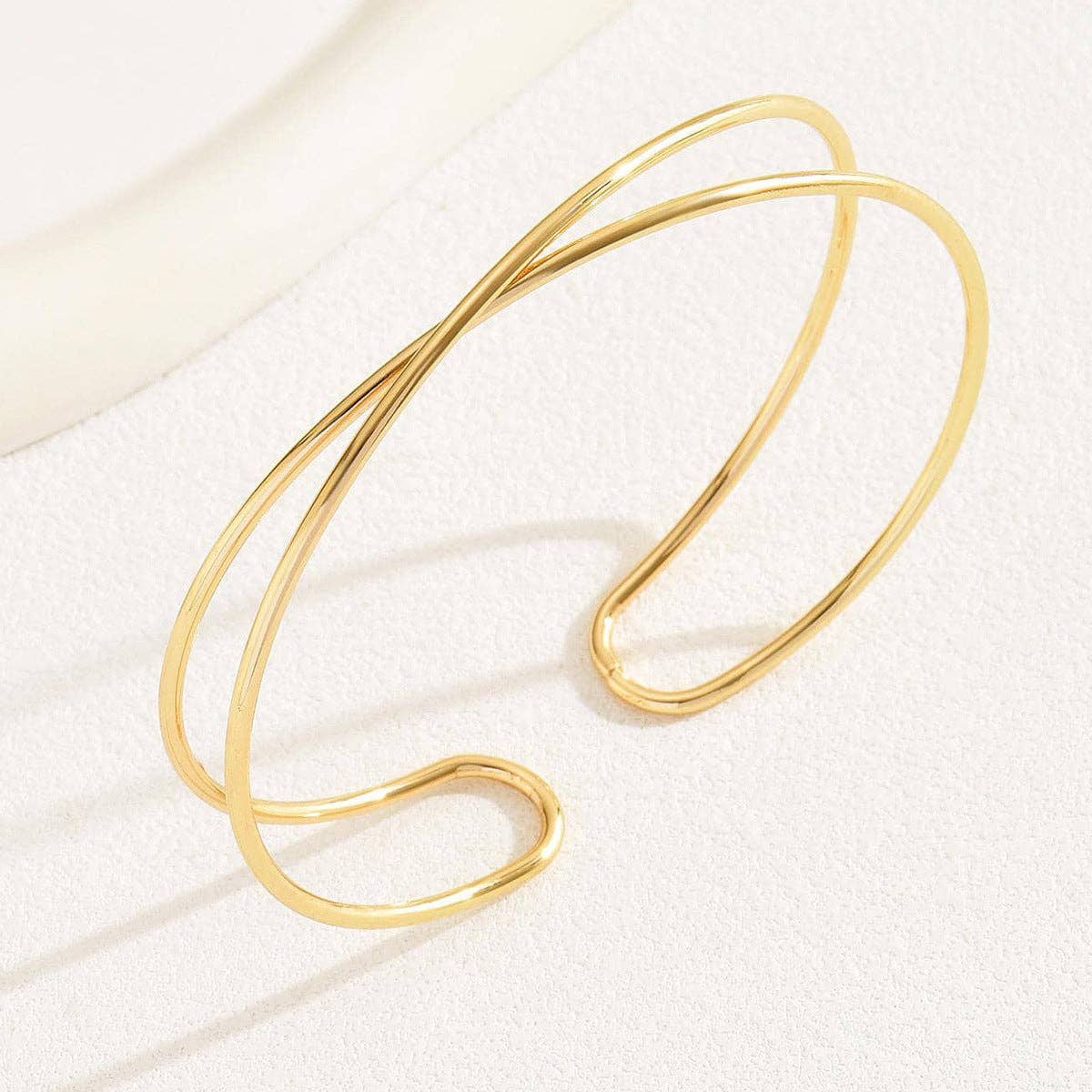Simple Cross Open Arm Cuff DPJAC13