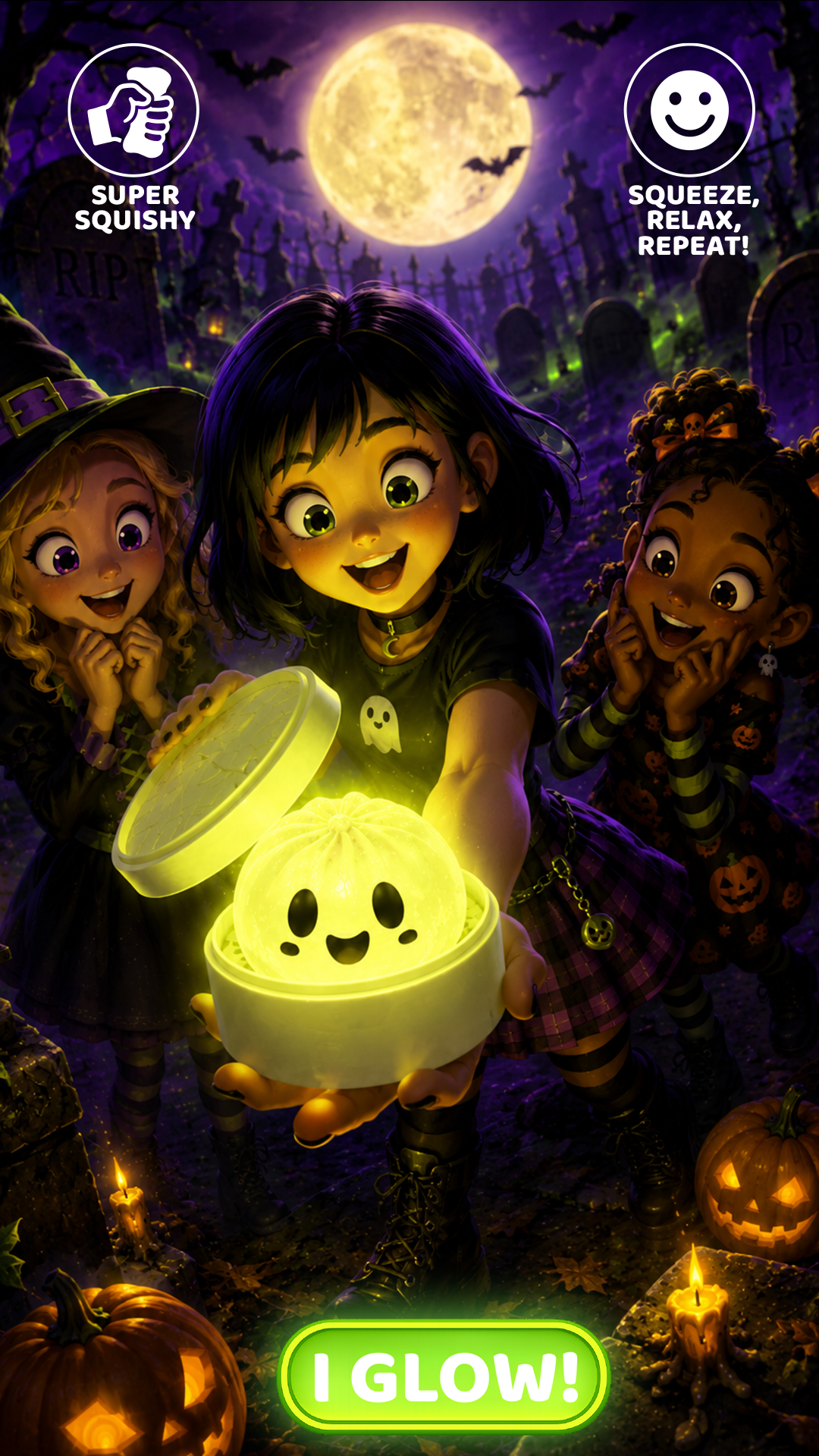 Fun Doh Spooky Mystery Dumpling Squishy Toy - 12/Display by Novelty Brands at Luxe & Bow - additional product view 7