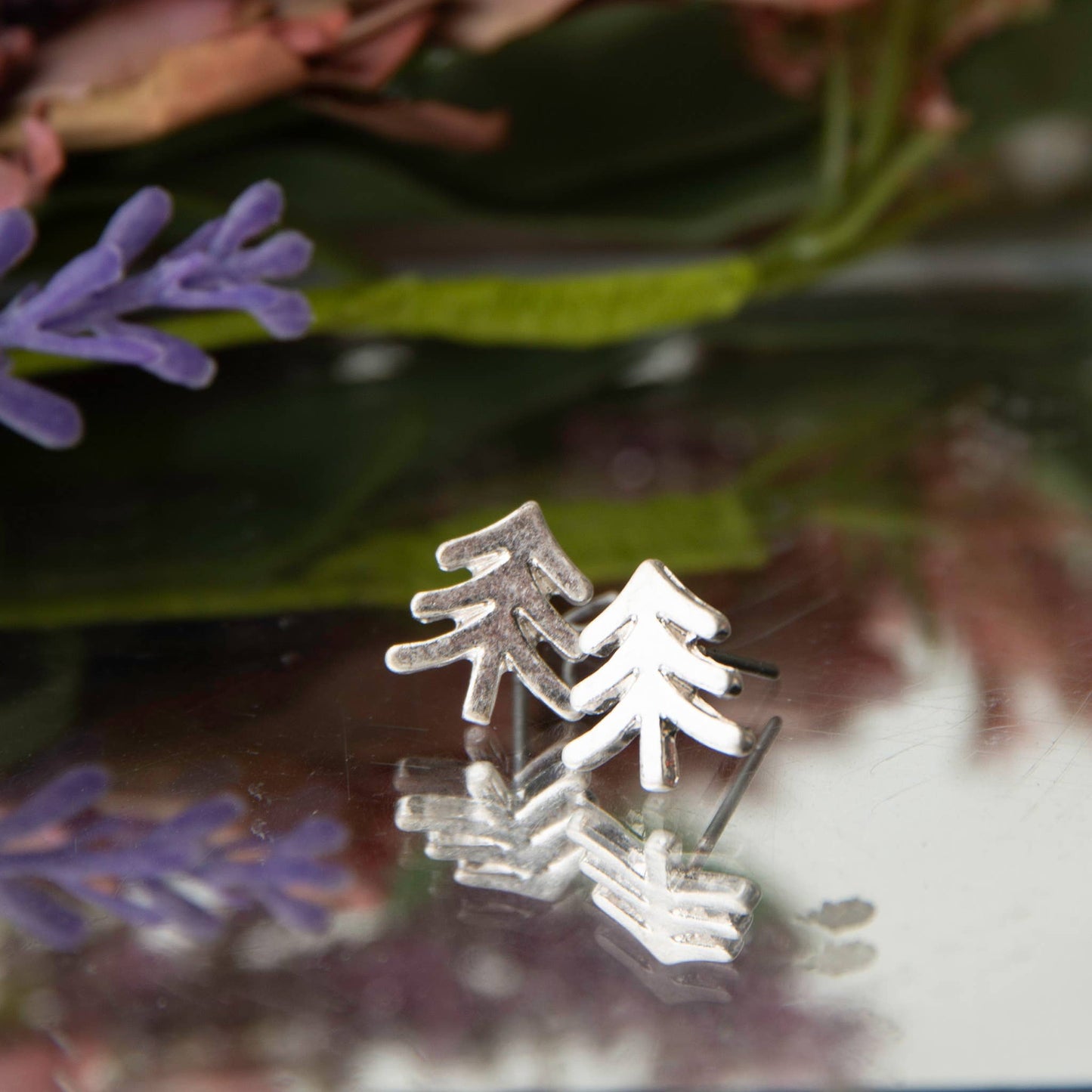 Tree Stud Bud Stud Earrings