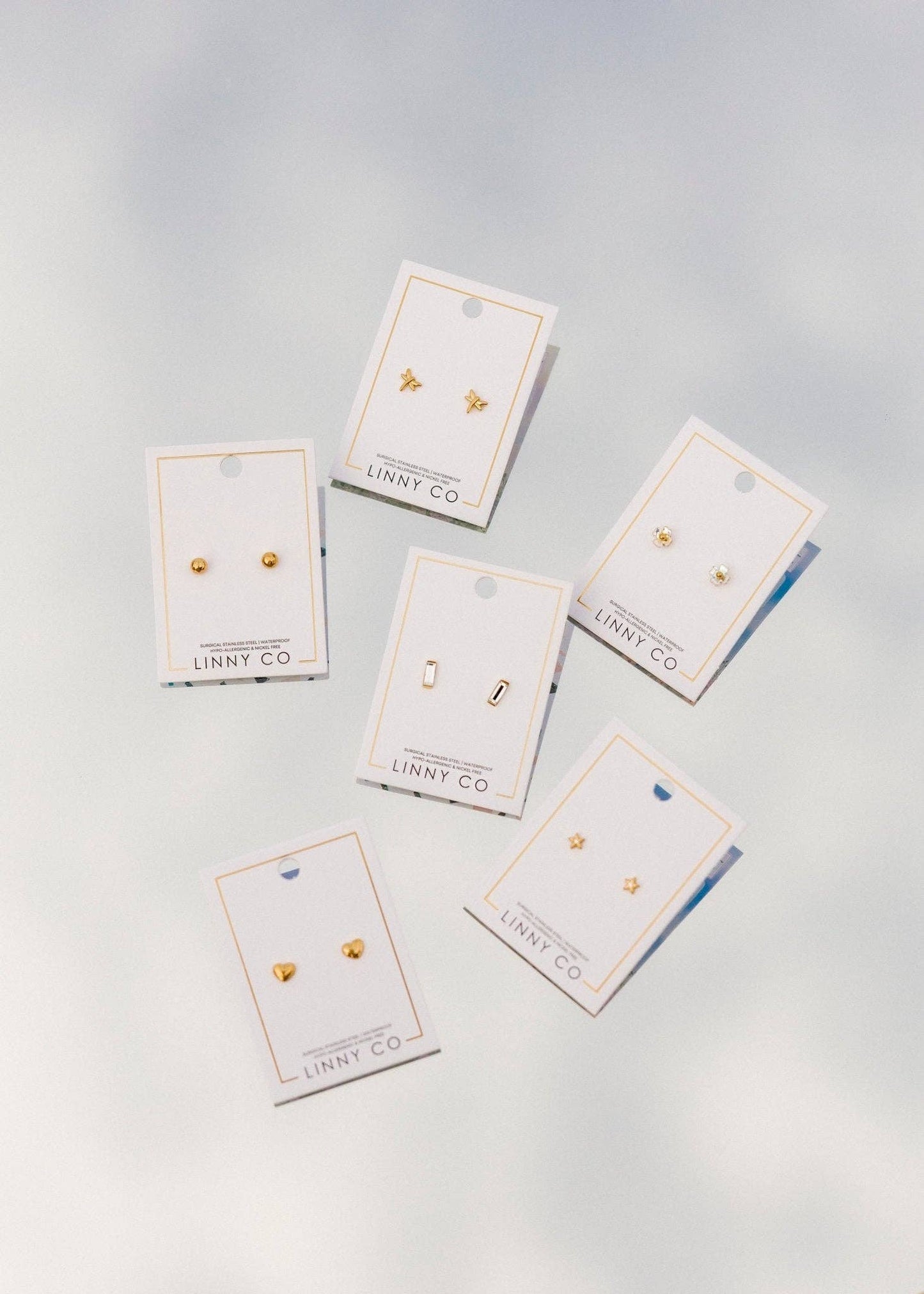 Screwback Stud Earrings - Lydia Gold