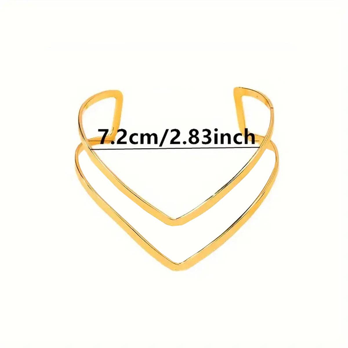 V-Shape Simple Open Arm Cuff DPJAC9