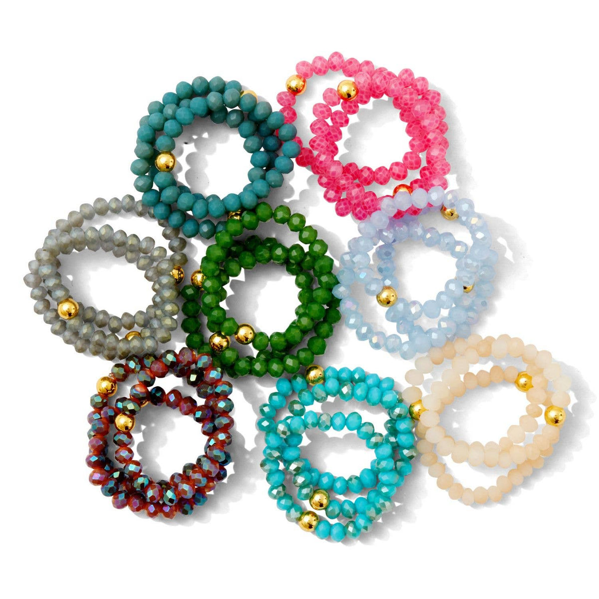 Stretch Crystal Rings - Assorted