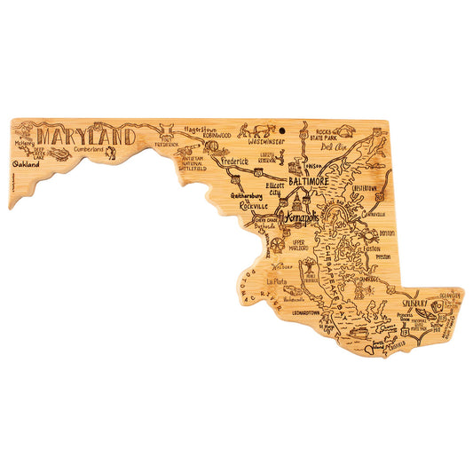 Destination Maryland Cutting Board with Engraved Artwork