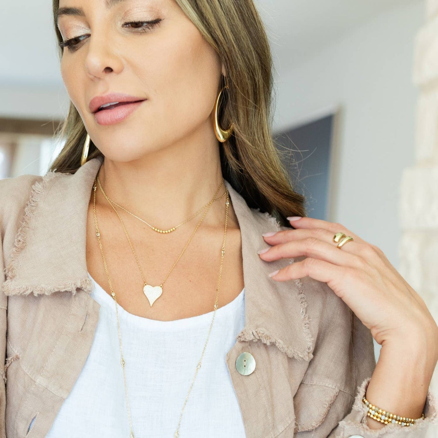 Pavé Heart Necklace