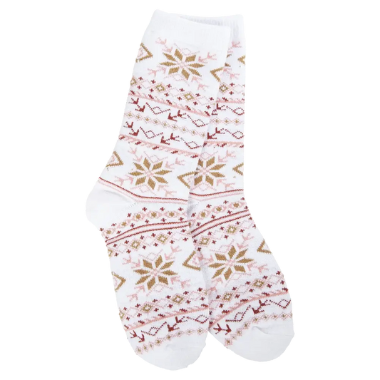 Fair Isle White Mini Crew