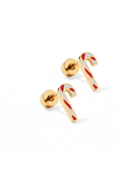 Screwback Stud Earrings - Peppermint Twist