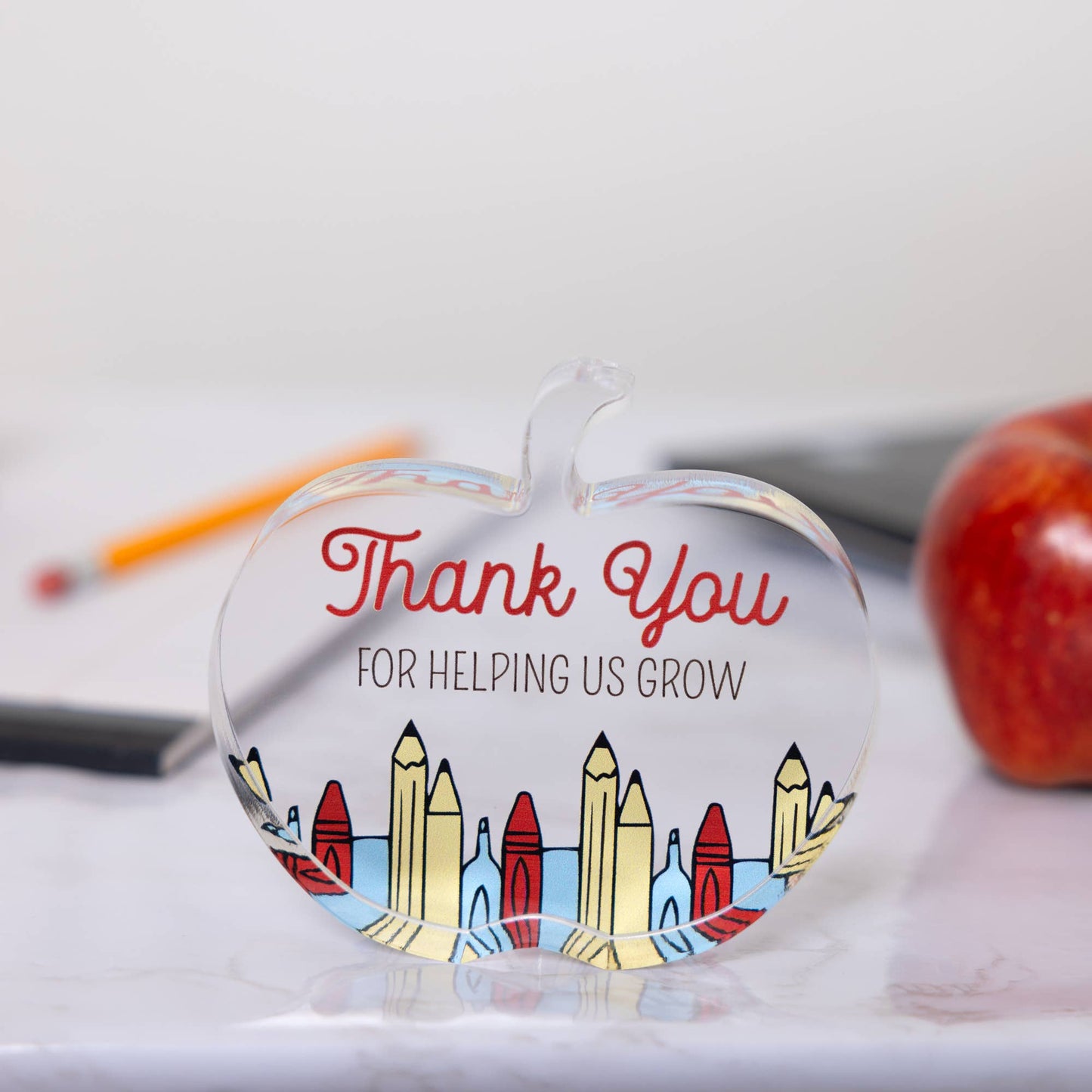 Grow - 3.5" Acrylic Apple Plaque