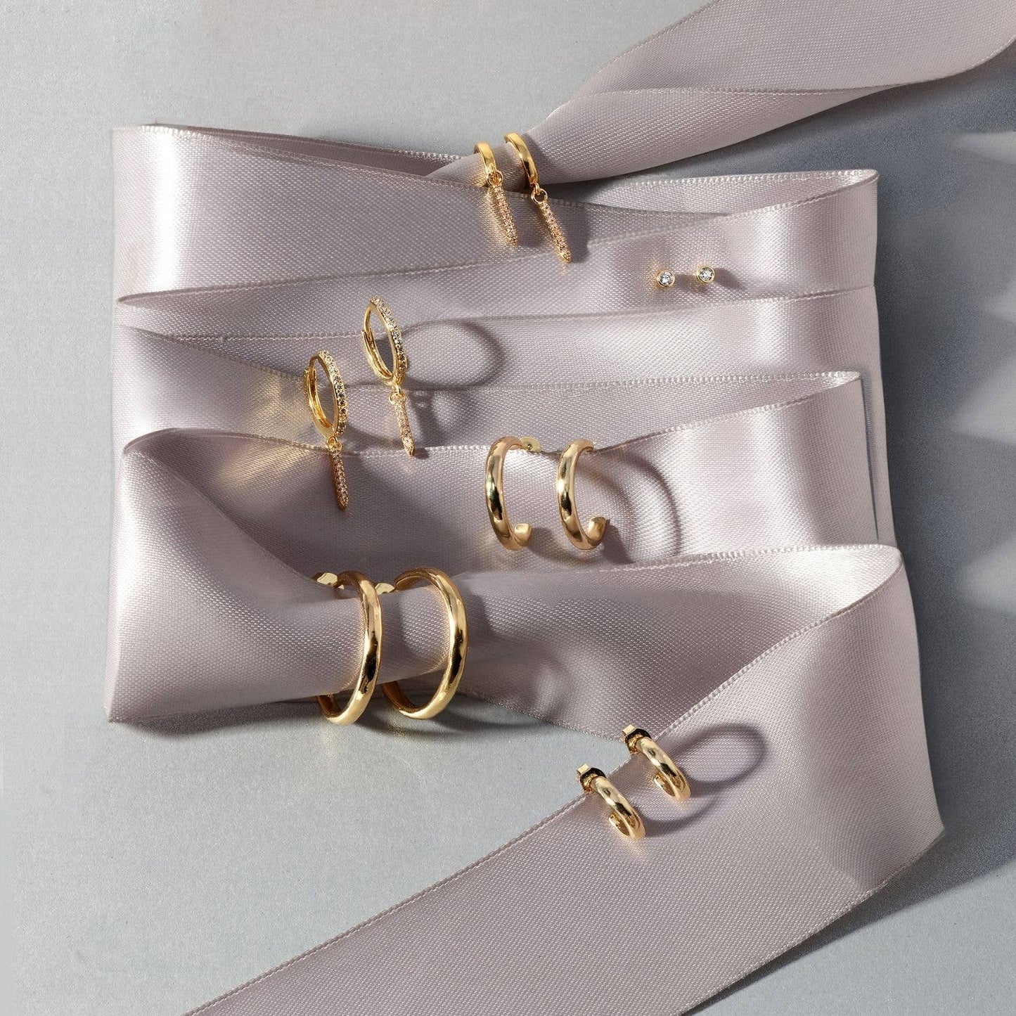 Combo 3, Graduating Textured Hoops