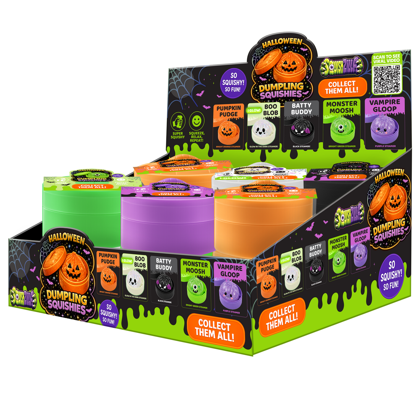 Fun Doh Spooky Mystery Dumpling Squishy Toy - 12/Display by Novelty Brands at Luxe & Bow