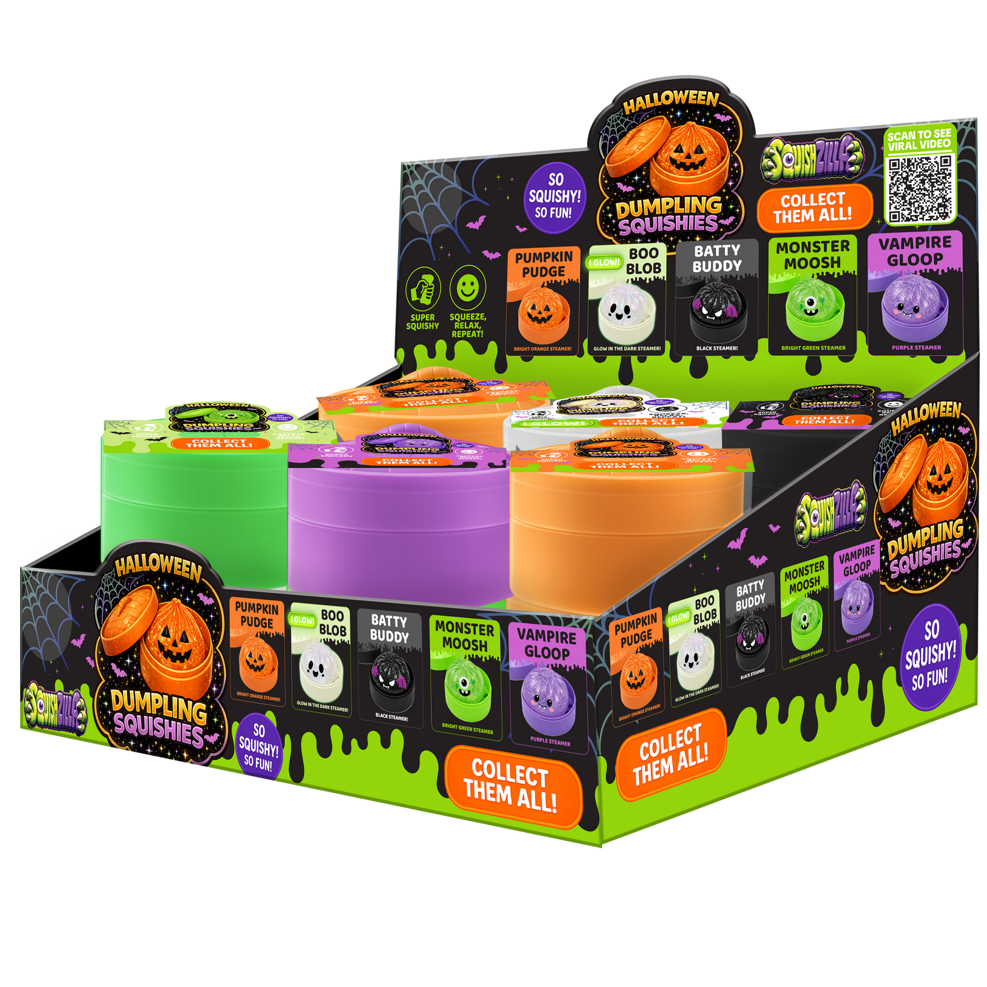 Fun Doh Spooky Mystery Dumpling Squishy Toy - 12/Display by Novelty Brands at Luxe & Bow