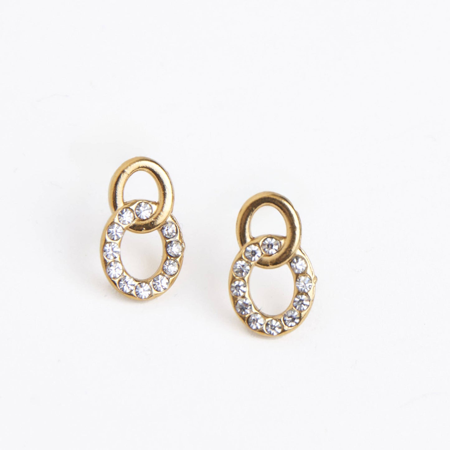 Narelle Waterproof 18K Gold Link Stud Earrings