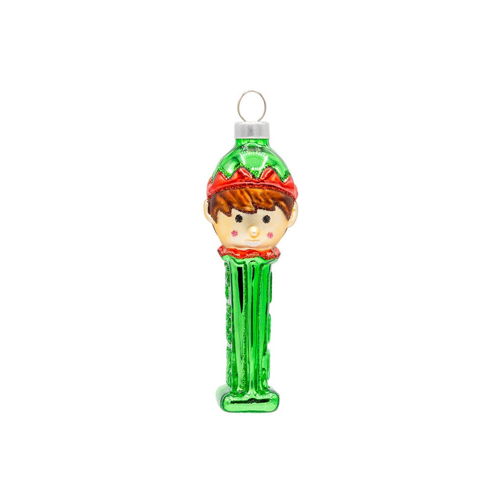 Holiday Glass Ornament – Elf Mini PEZ© Dispenser