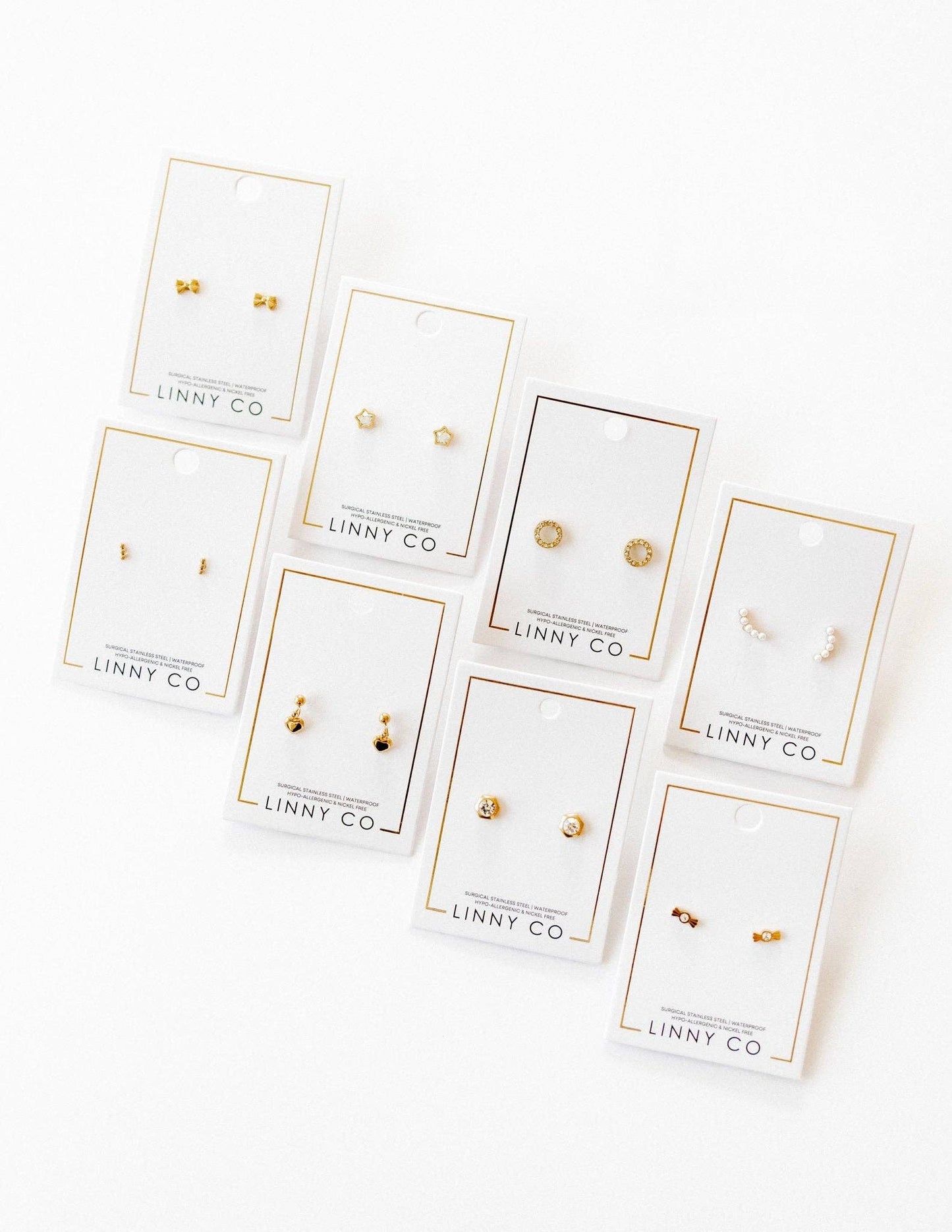 Screwback Stud Earrings - Micro Tally Gold